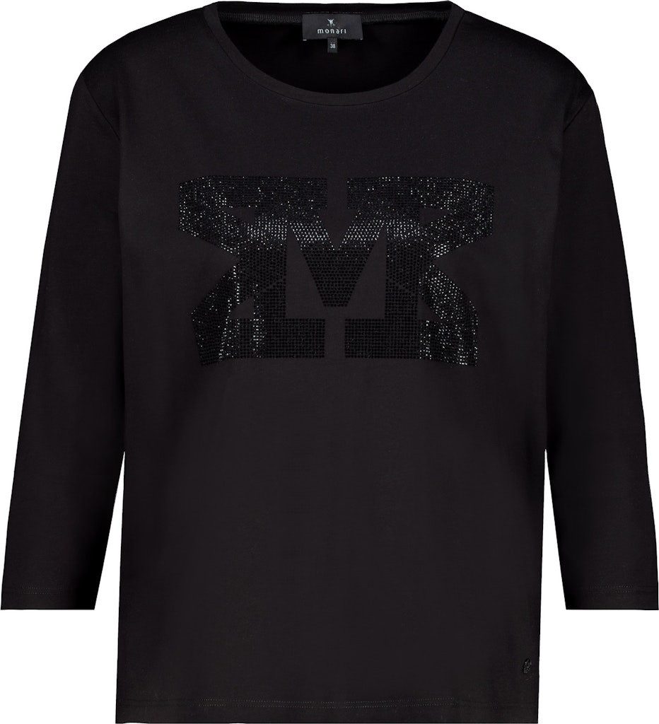 Monari T-Shirt Strass Strassverziertes Shirt mit ¾-Ärmeln günstig online kaufen