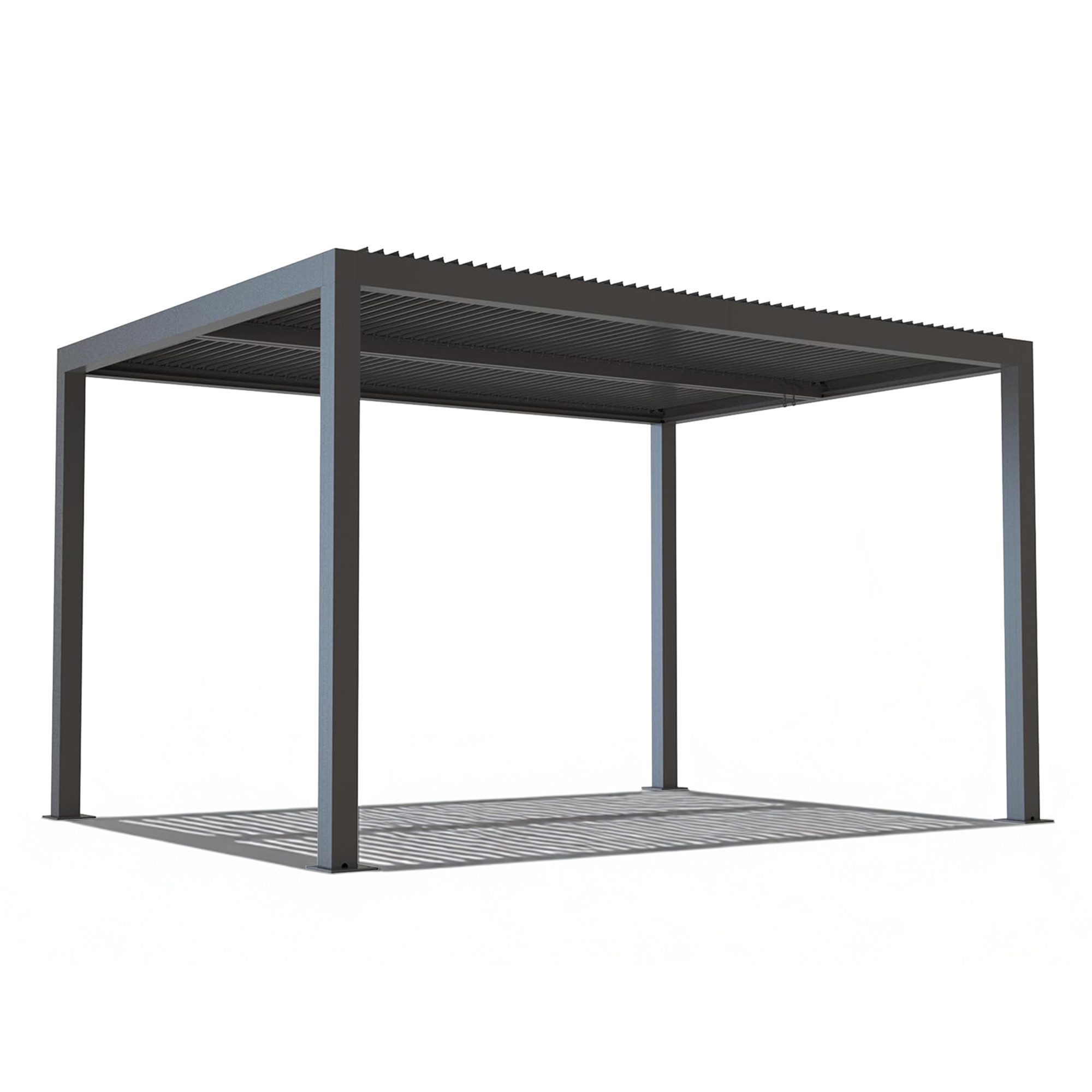 PURPLE LEAF Pergola Außenbereich Pergola mit Lamellendach, Hardtop Terrassenüberdachung, BxTxH: 300x424x240 cm, wasserdichte Gartenüberdachung für Balkon, Carport oder Grillplatz