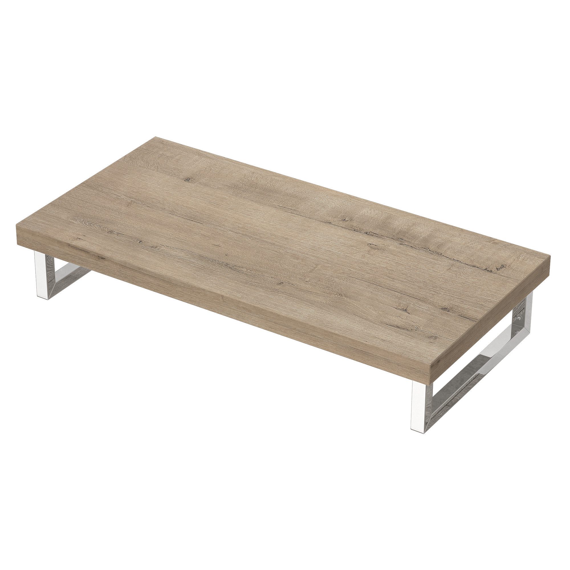 Mai & Mai Waschtischplatte Holzplatte Badezimmer Inkl. 2x Edelstahl Konsolenträger