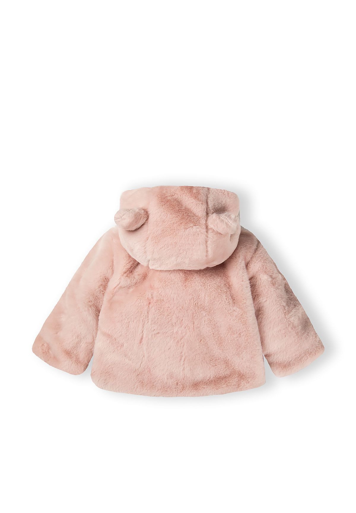 MINOTI Fellimitatjacke Teddy-Babyjacke mit Druckknöpfen und 3D-Ohren (0-24m) kuschelig