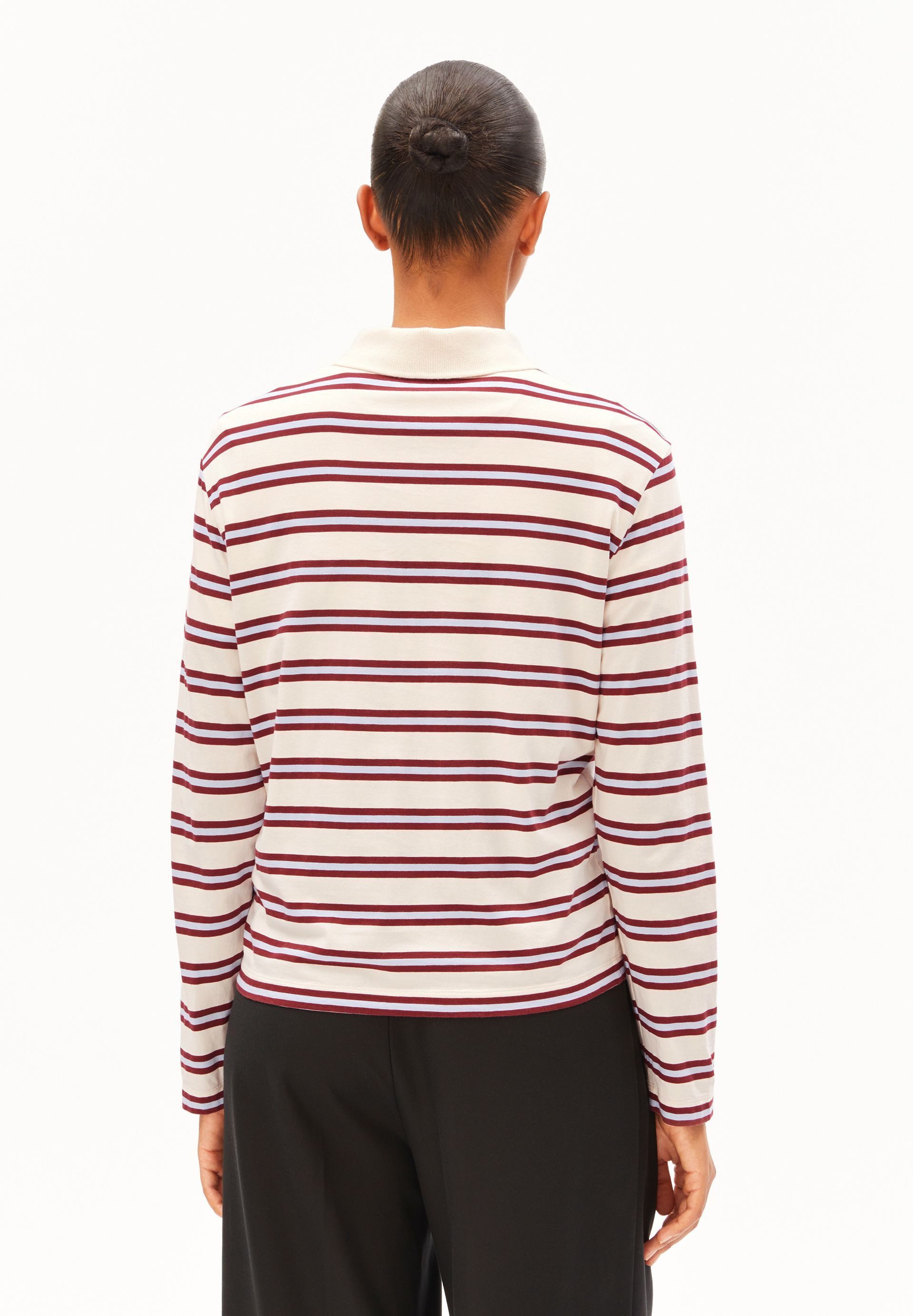 Armedangels Longsleeve STRIPE POLO Longsleeve Polo aus Bio-Baumwolle Loose Fit – Bild 4 von 5
