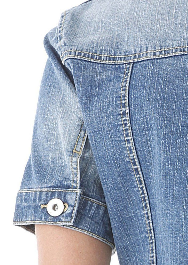 Aniston CASUAL Jeansjacke in Used-Washung – Bild 3 von 5