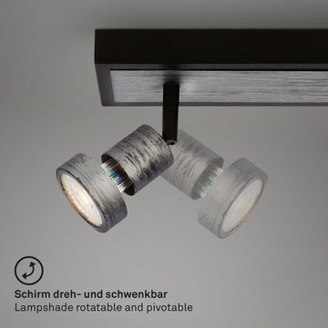Briloner Leuchten LED Deckenspots 2927-034, LED wechselbar, Warmweiß, 3-flammig, antik-silber,dreh- und schwenkbar, inkl. 3x GU10