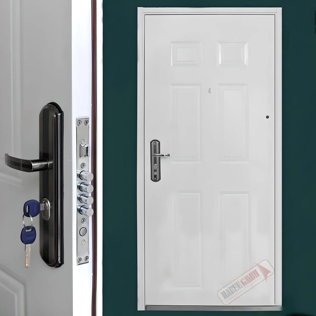 ULTRASONIC Zimmertür Türverkleidung Schallschutz Wärmedämmung Türpolster  Farbe Schwarz (4) (1-St)