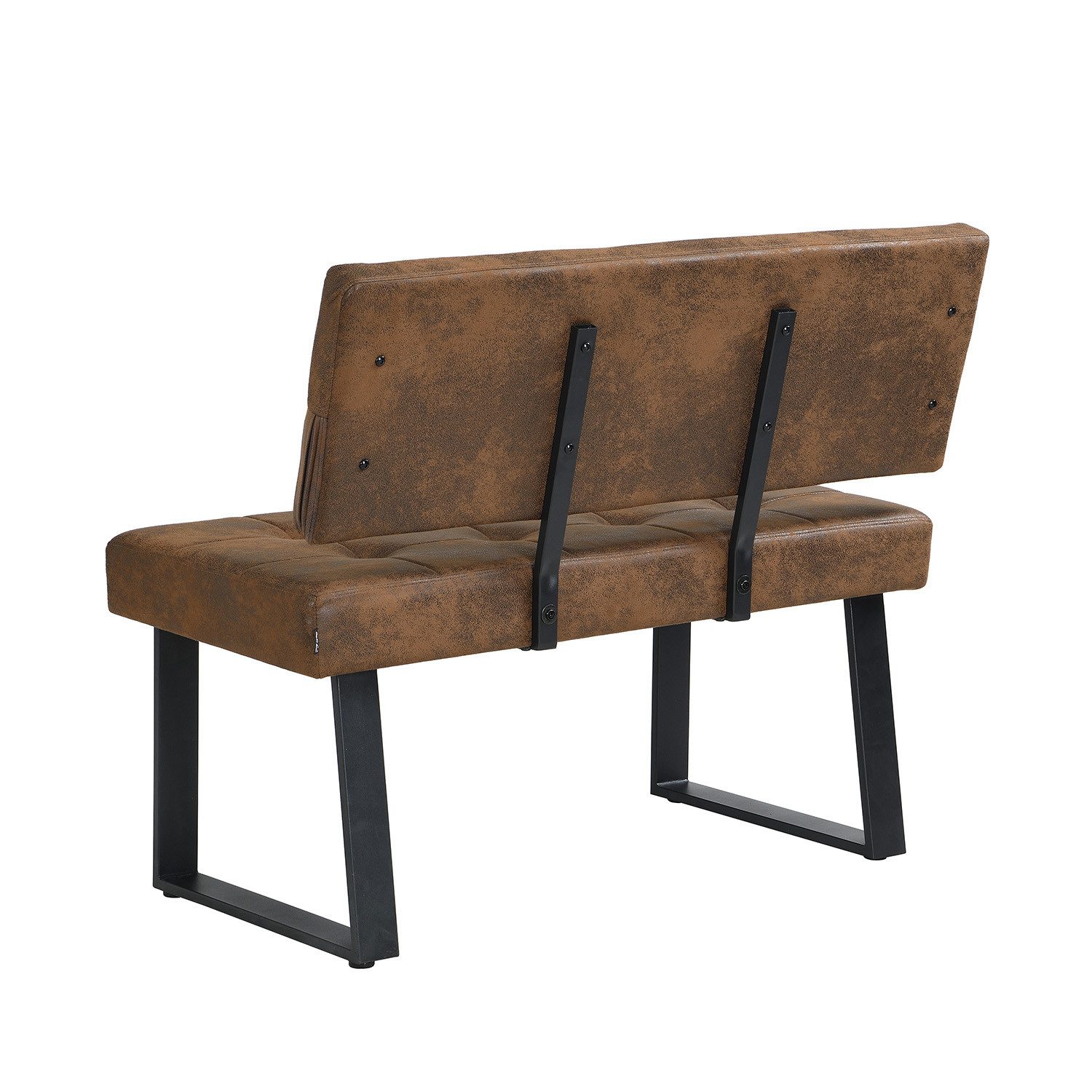 B&D home Essbank SIGFRID (1-St), gepolstert, Metallgestell, mit/ohne Rückenlehne, in 100/120/140/160cm