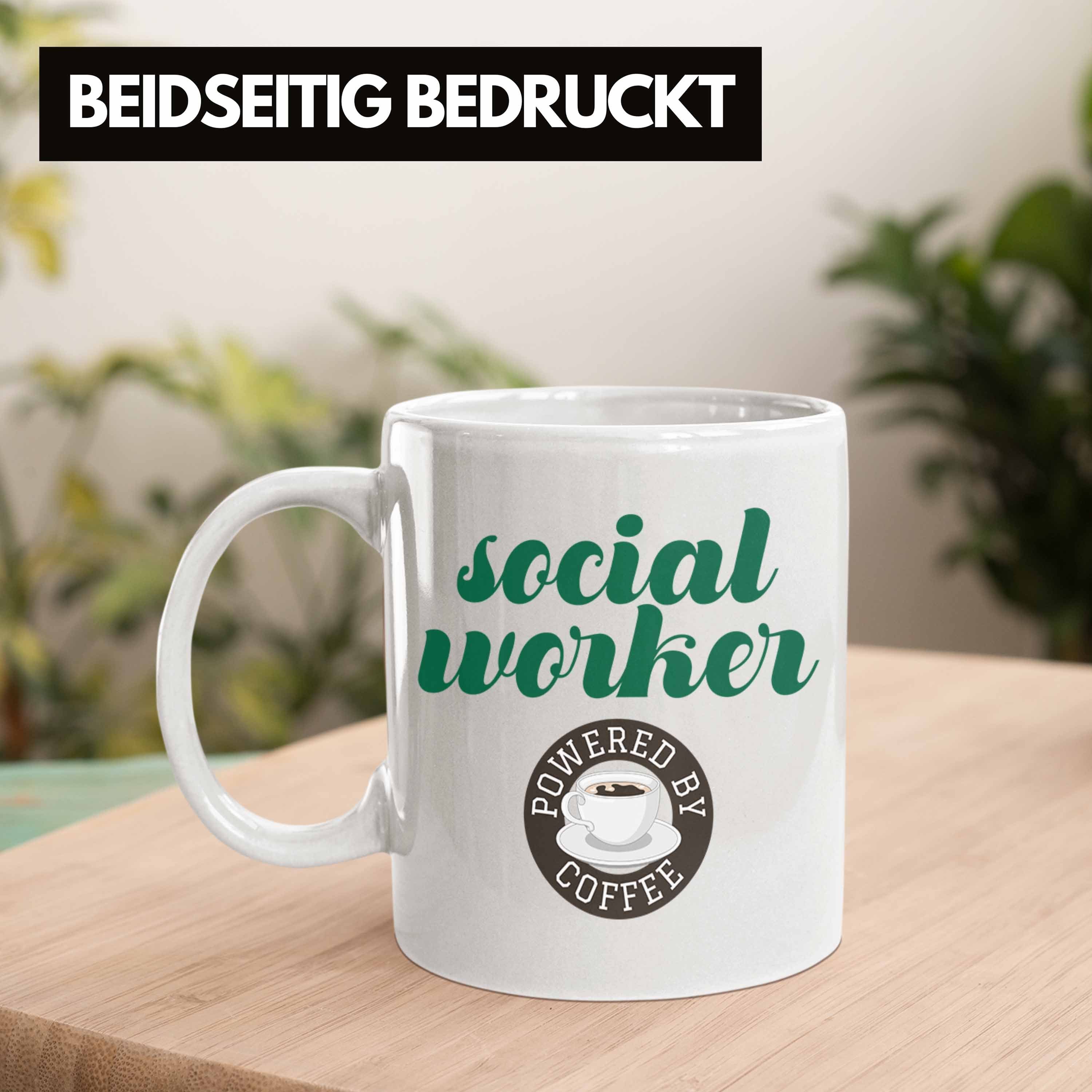 Trendation Tasse Sozialer Spruch Social Worker Ge Geschenk Tasse Bereich Sozialarbeiter Weiss