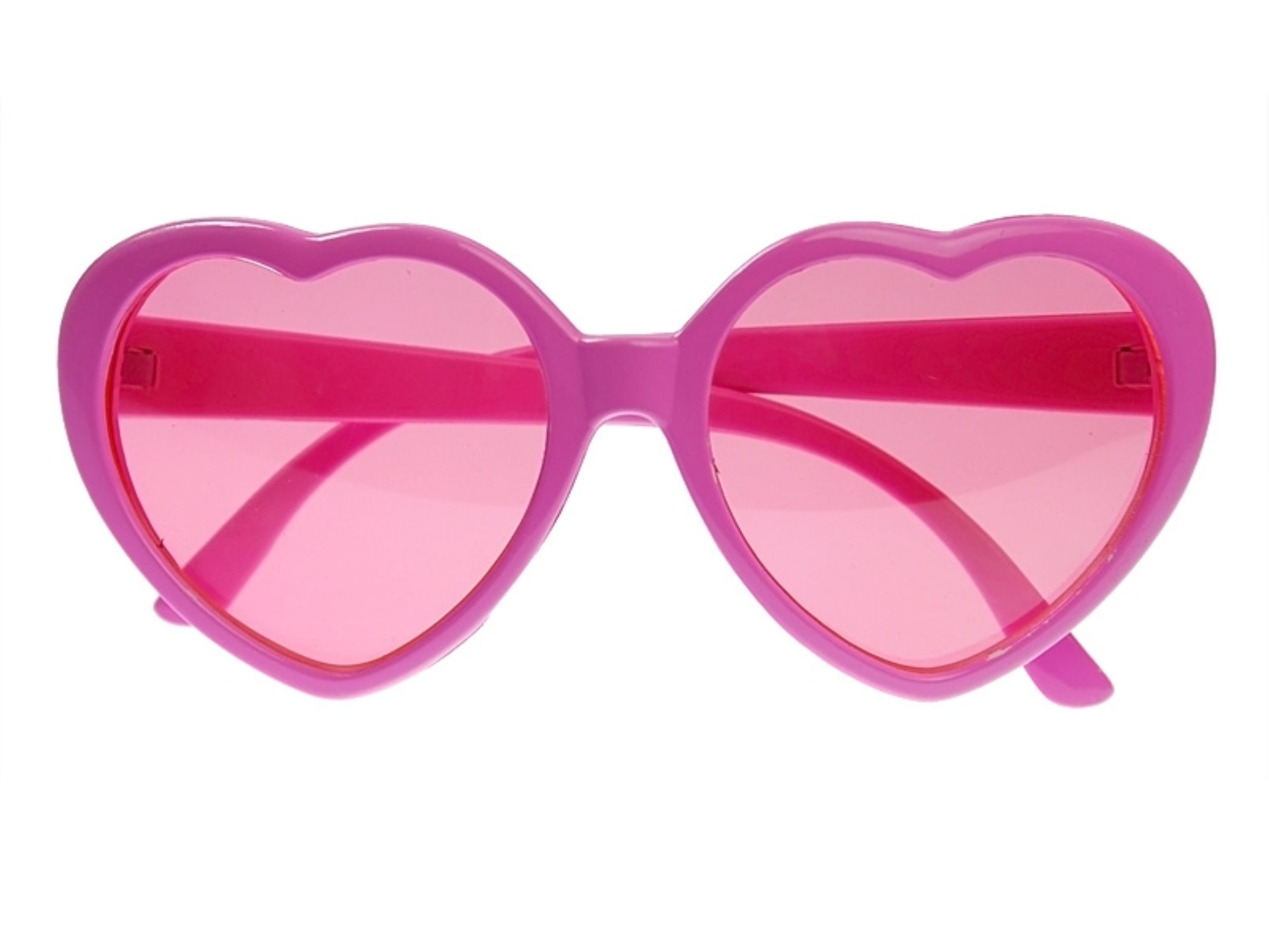 partydeco Sonnenbrille Rosa Herzbrillen