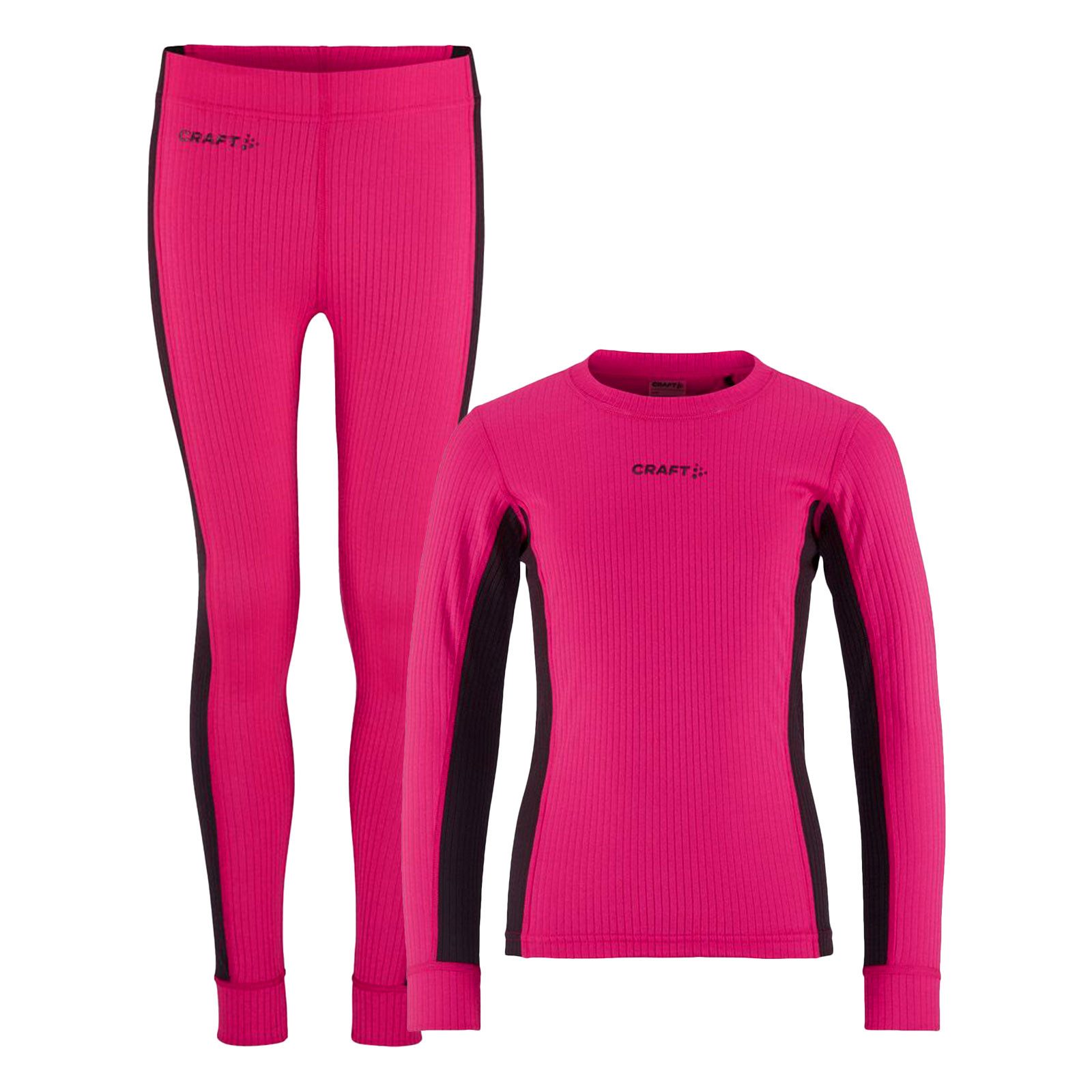 Craft Thermounterhemd Core Dry Baselayer Set Junior (Oberteil mit langen Ärmeln, lange Hose) mit Flatlocknähten