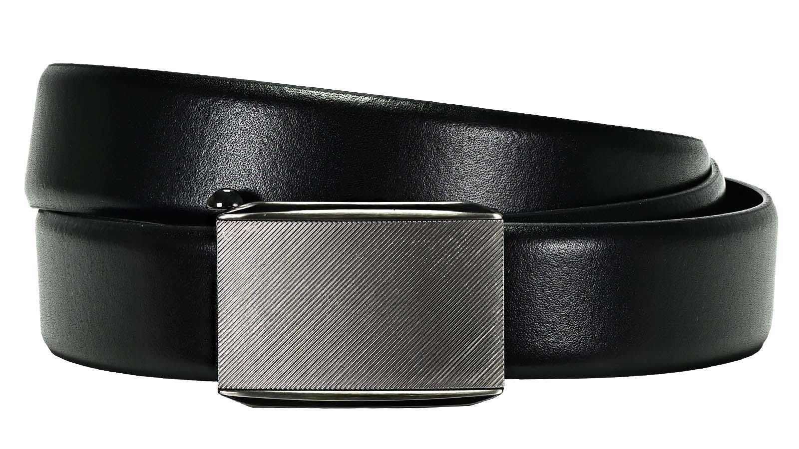 LLOYD Men’s Belts Ledergürtel LLOYD-Automatic-Leder-Gürtel 35mm, kürzbar, bombiert, BLACK 85