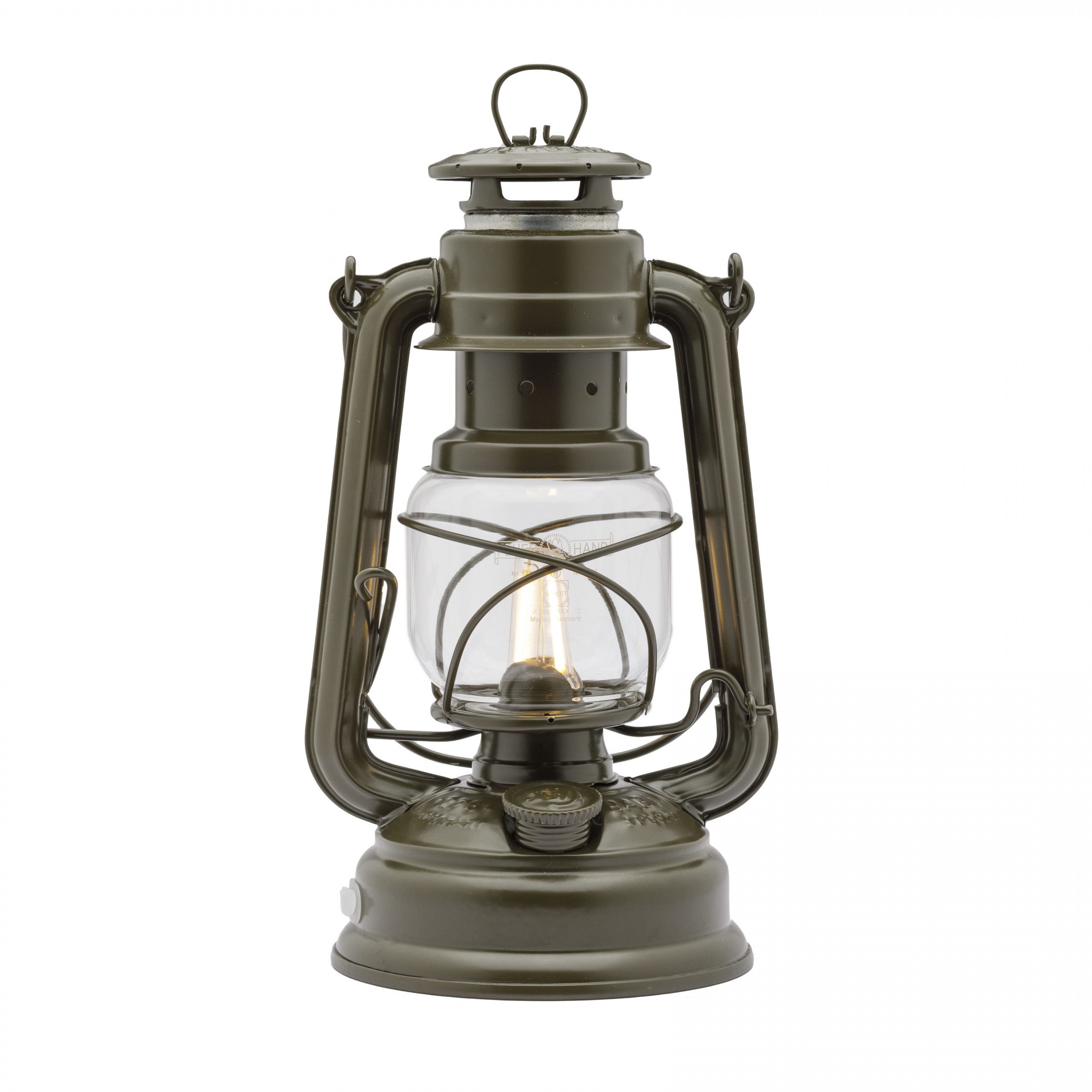 Feuerhand Gartenleuchte Feuerhand LED Laterne Baby Special 276 Olive Dimmbar