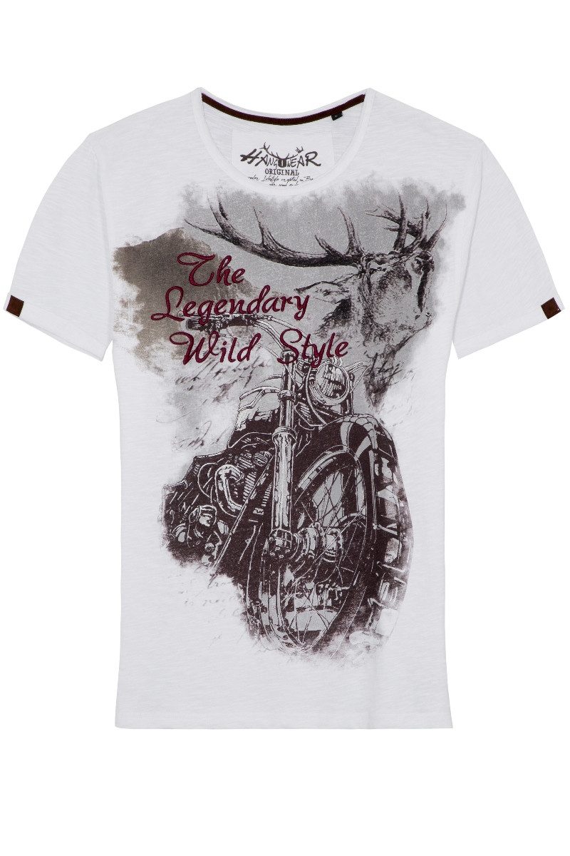 Hangowear Trachtenshirt Trachtenshirt Herren - FALKO - weiß günstig online kaufen