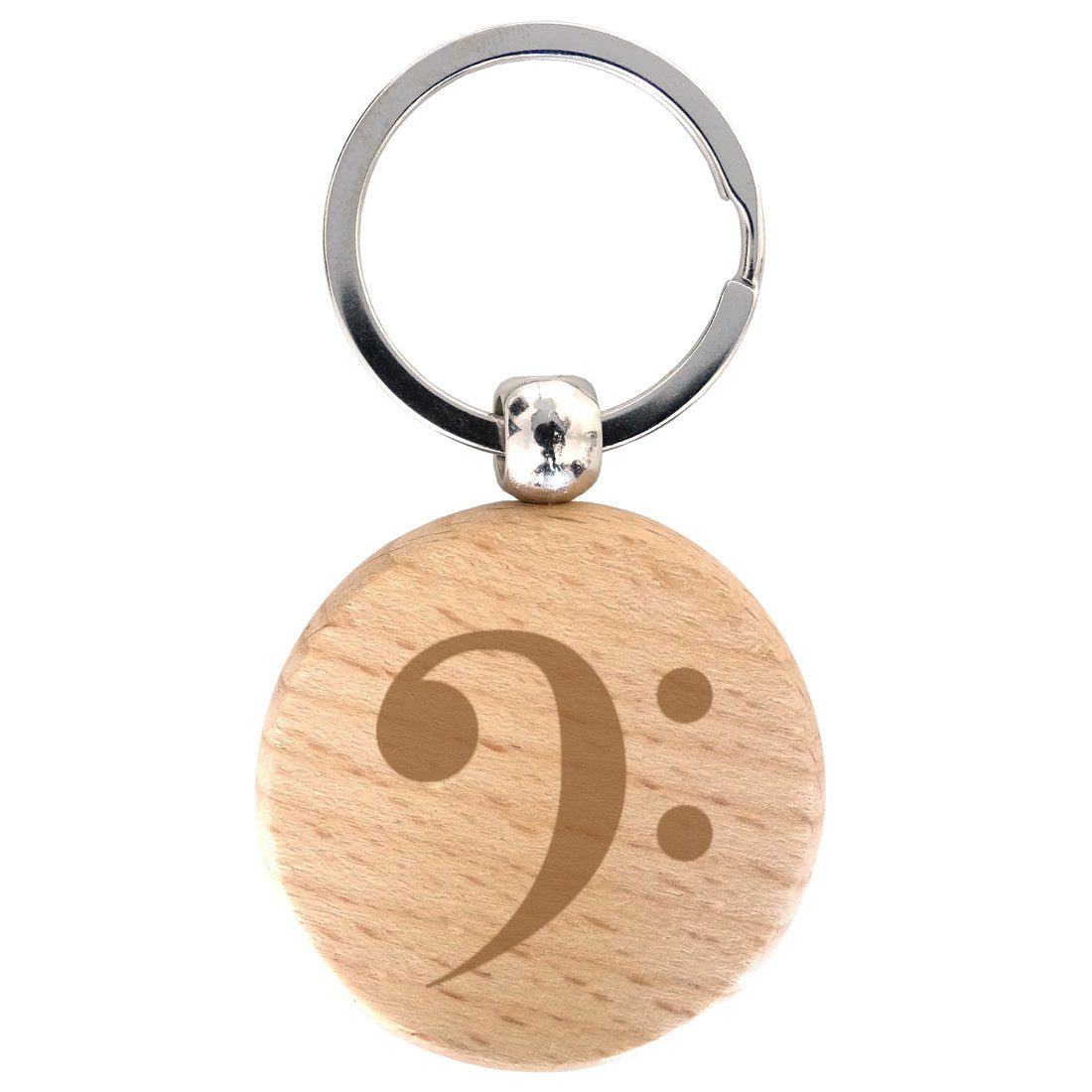 keepdrum Schlüsselanhänger keepdrum Schlüsselanhänger Rund mit Bassschlüssel Motiv (Schlüsselanhänger mit Motiv, 1-tlg., Schlüsselanhänger)