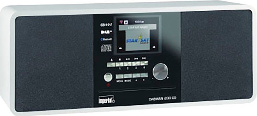 DABMAN by Digitalradio (Stereo mit (DAB) RDS, mit WLAN) 20 CD-Player UKW, Sound, Internetradio, weiß CD (Digitalradio UKW TELESTAR (DAB), W, i200 IMPERIAL
