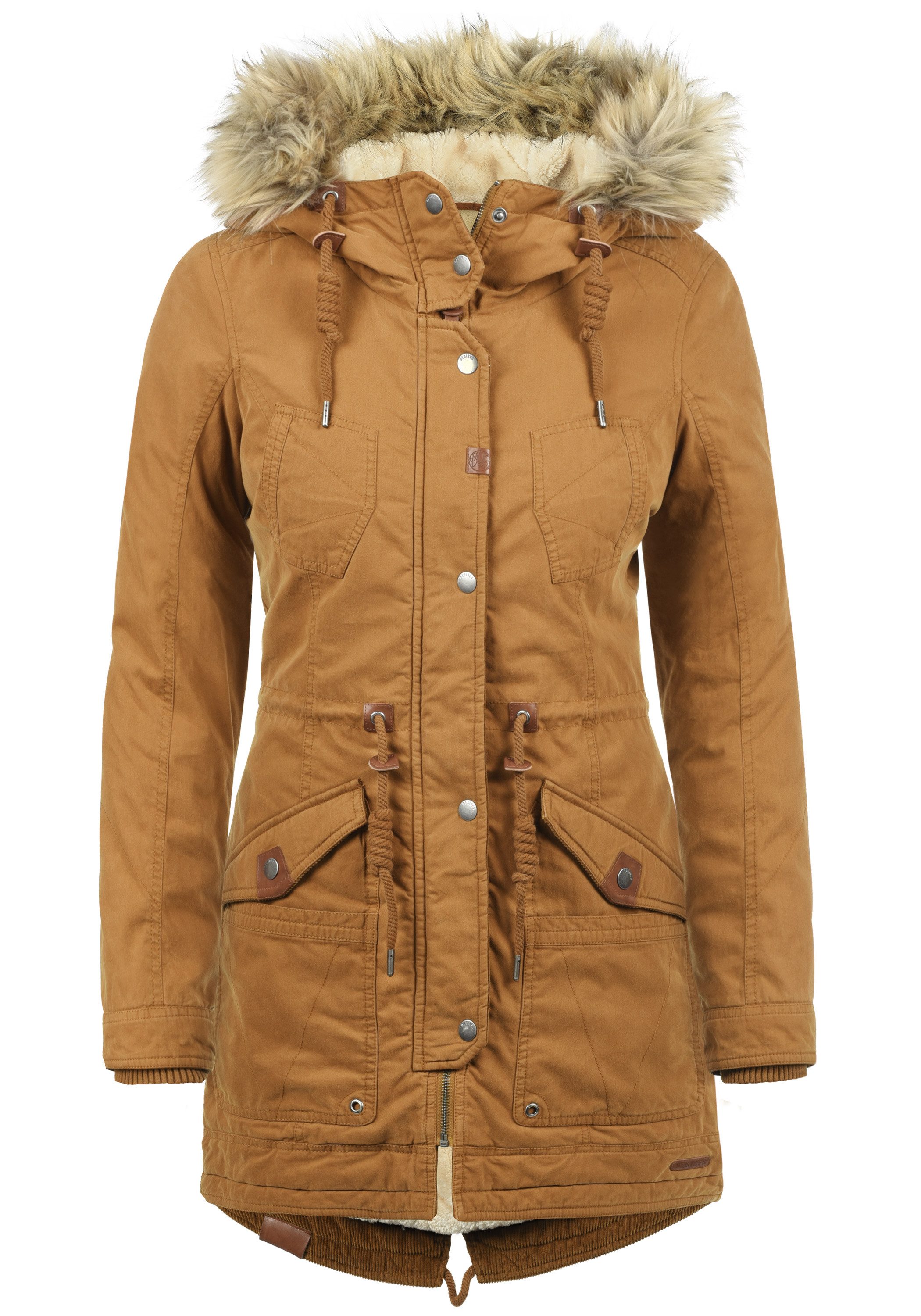 DESIRES Parka Liv Winterjacke mit abnehmbarem Kunstfellkragen