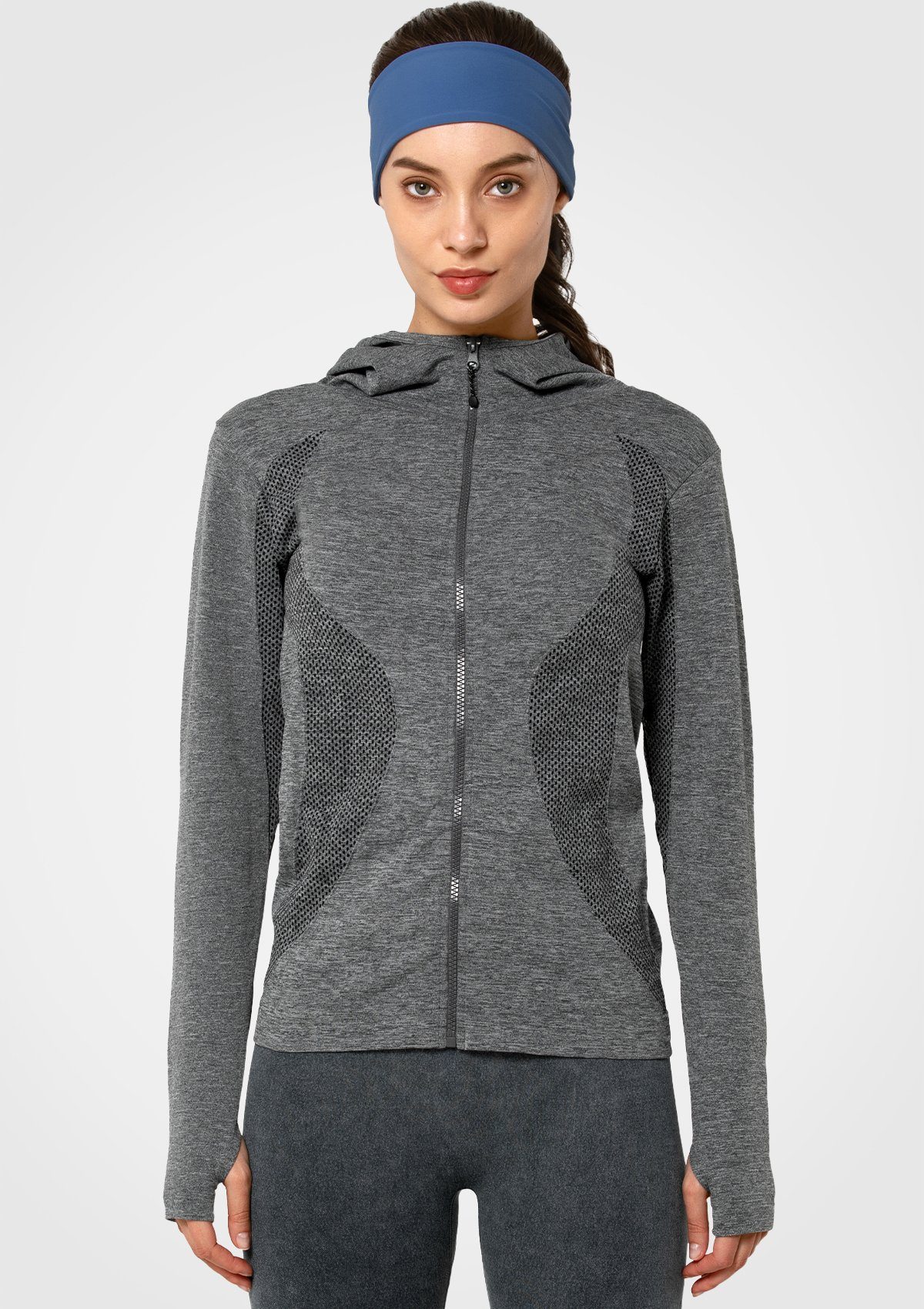 Yvette Laufjacke Damen Sportjacke, Sweatjacke mit Kapuze, S145048A26MH