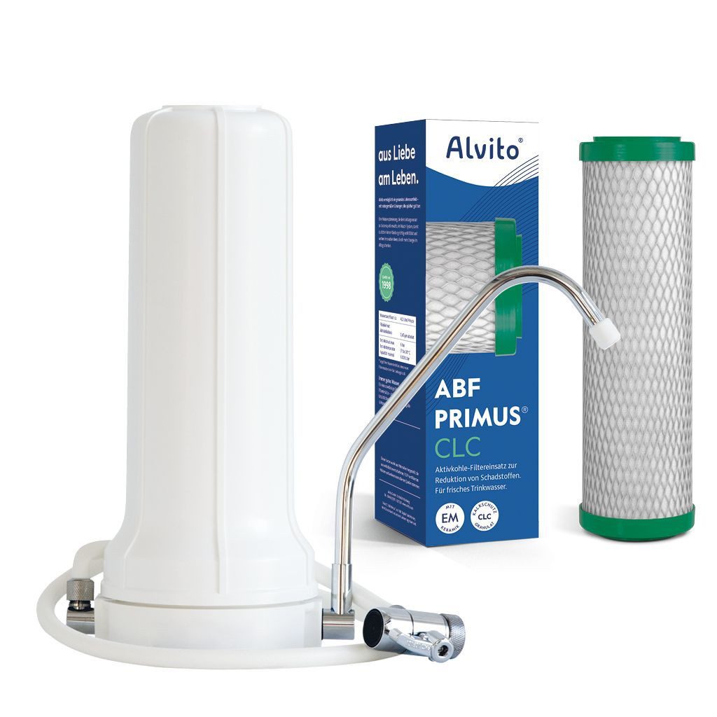 Alvito Wasserhahn-Wasserfilter, Alvito Auftisch Basic Wasserfilter Set Pure (inkl. Primus CLC)