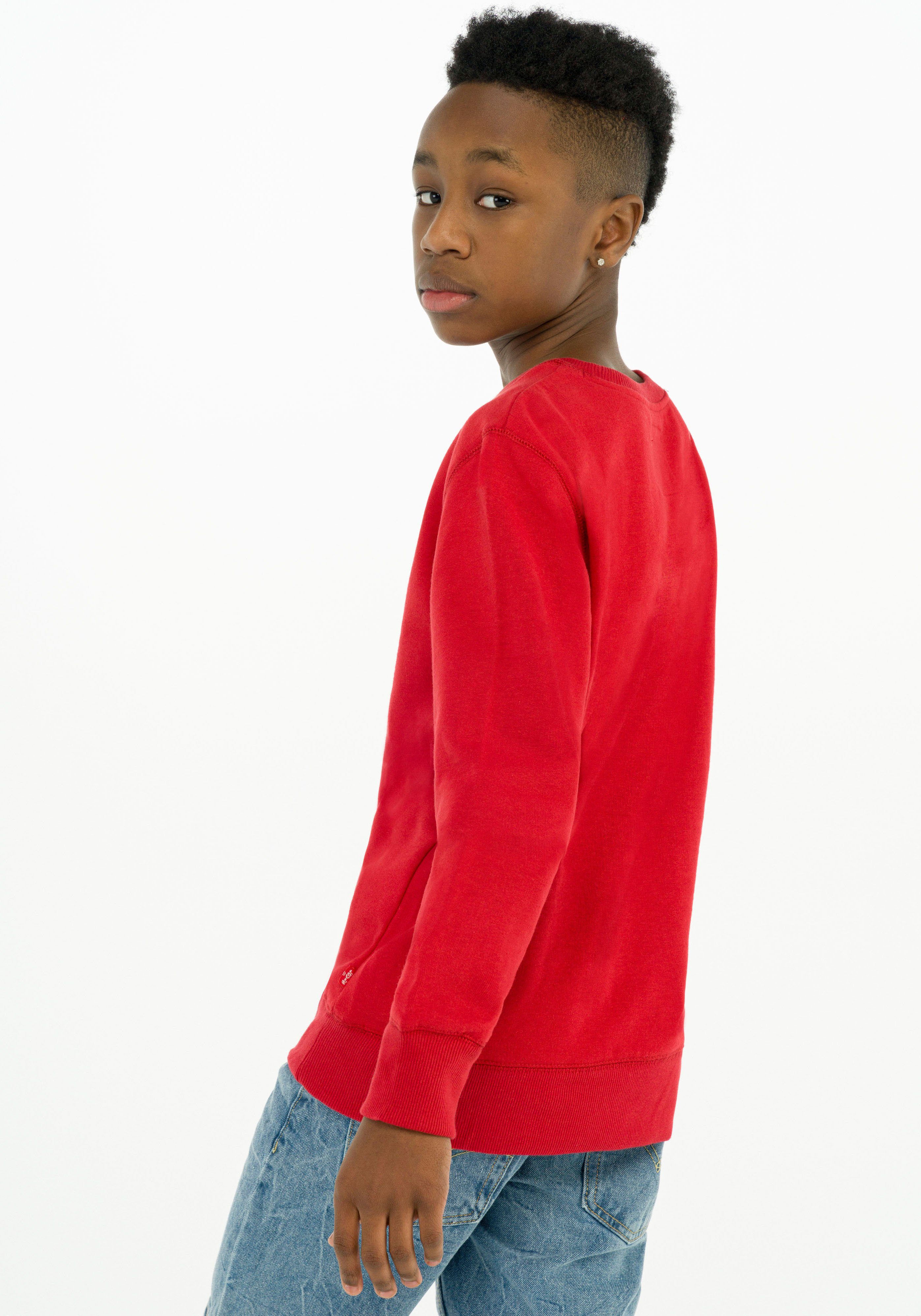 for BOYS CREWNECK BATWING Levi's® red Kids Sweatshirt