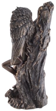 Vogler direct Gmbh Dekofigur Chained Angel- Engel an Felsen gekettet, Kunststein, Größe: LxBxH ca. 18x13x27 cm