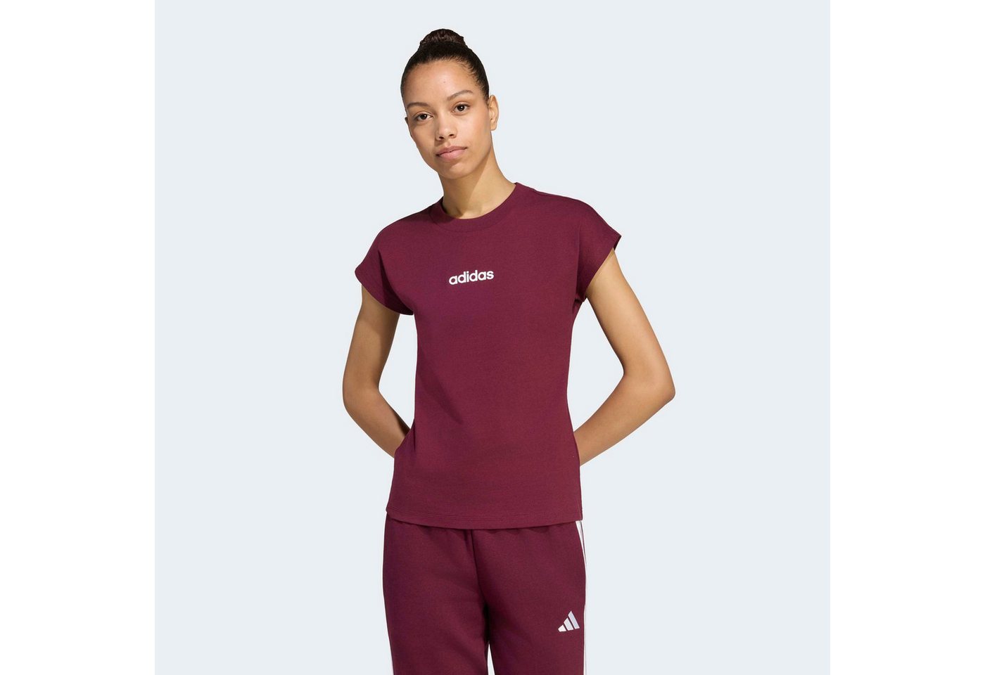 adidas Sportswear T-Shirt W LIN SJ T sportlicher Stil, Kurzarm, ohne Verschluss, aus Baumwolle
