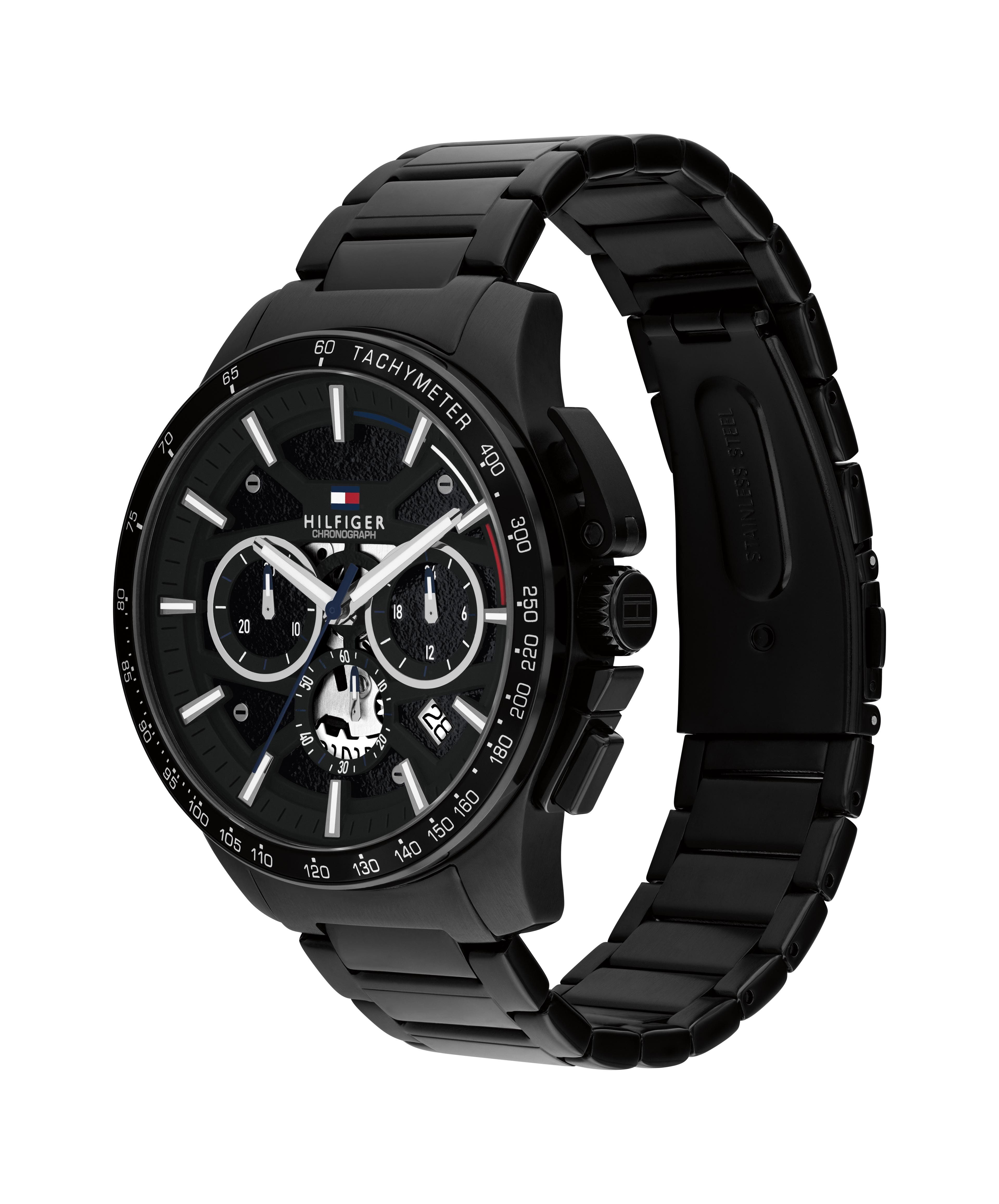 Tommy Hilfiger Chronograph BANK 1792262, Quarzuhr, Armbanduhr, Herrenuhr, Edelstahlarmband, analog, Tag