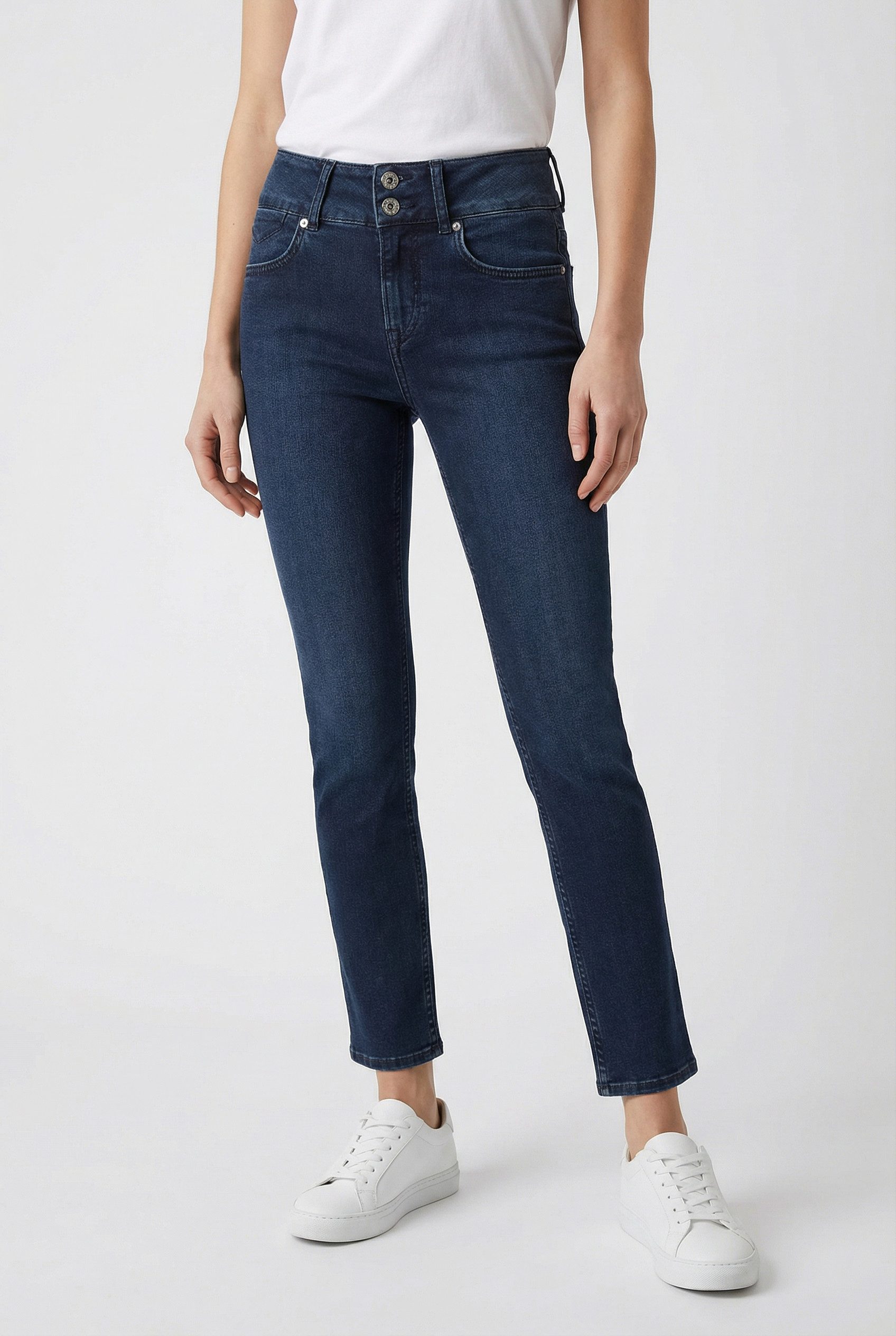 Pepe Jeans Slim-fit-Jeans GEN PUSH UP mit doppeltem Knopfverschluss, Mid Waist