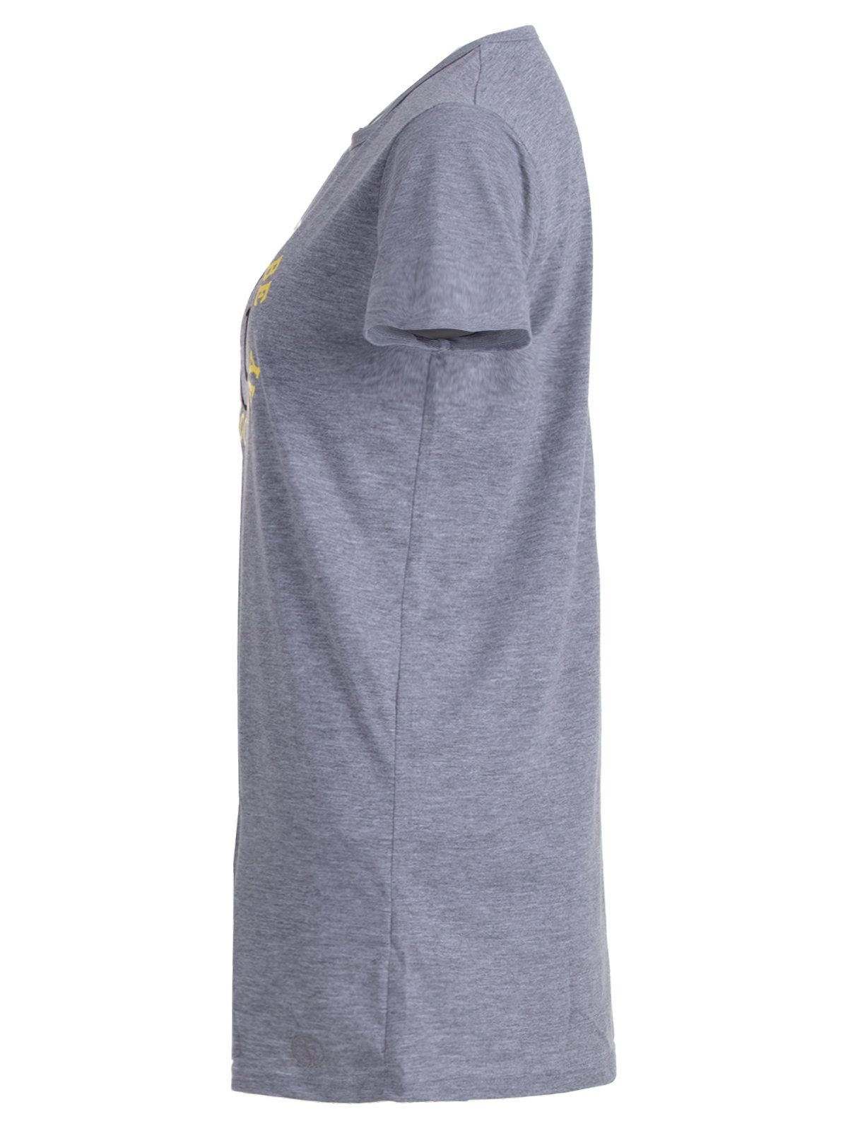 Nachthemd Kurzarm - grau Smiley Nachthemd zeitlos