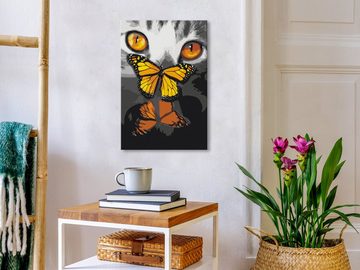 Artgeist Malen nach Zahlen Kitten and Butterfly
