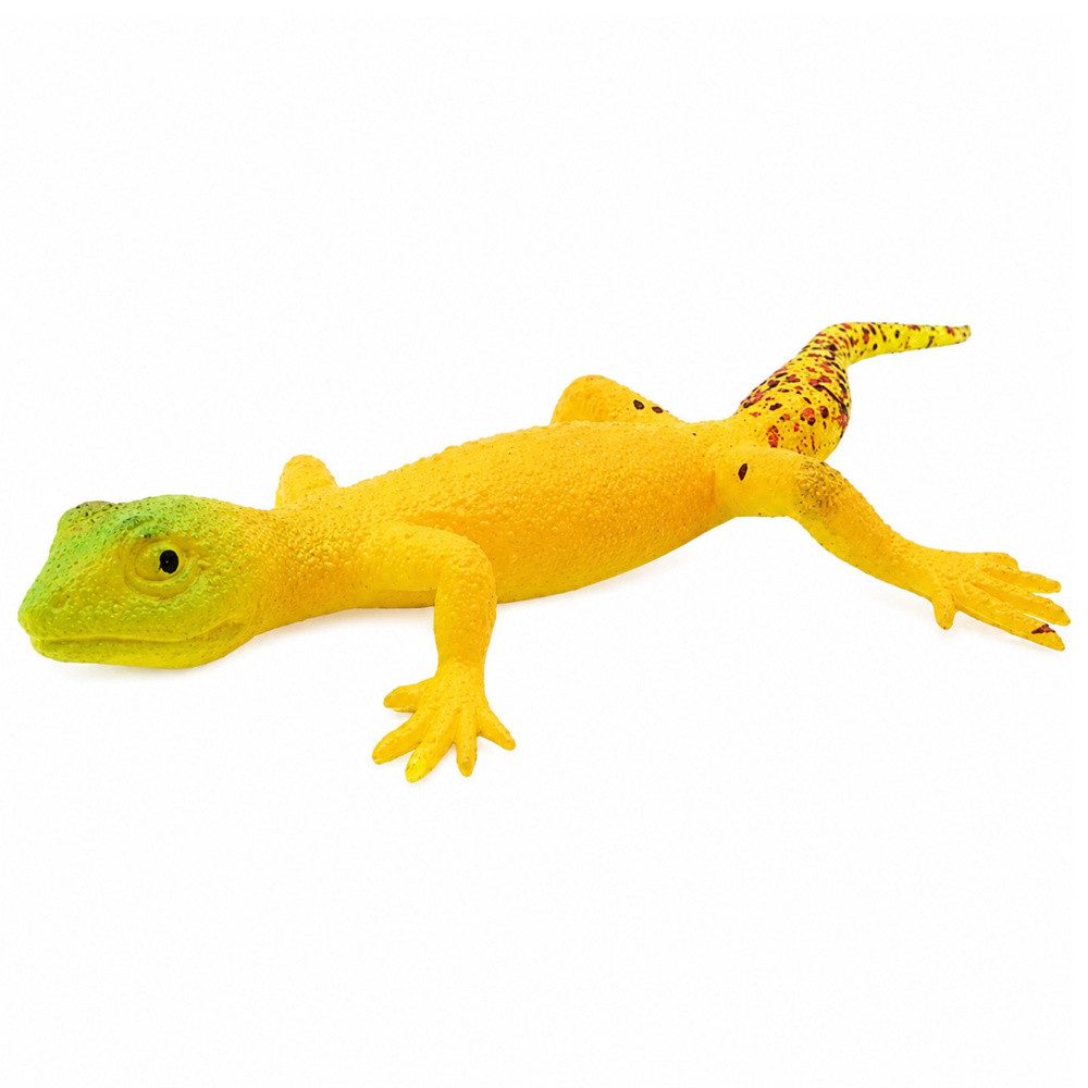 LEAN TOYS Tierfigur Reptilienfigur Echsenfigur Sammelfigur (Spar-Set, 1 St., 15,5 x 7 x 2 cm dehnbar), dehnbar, weiches TPR, realistisch modelliert