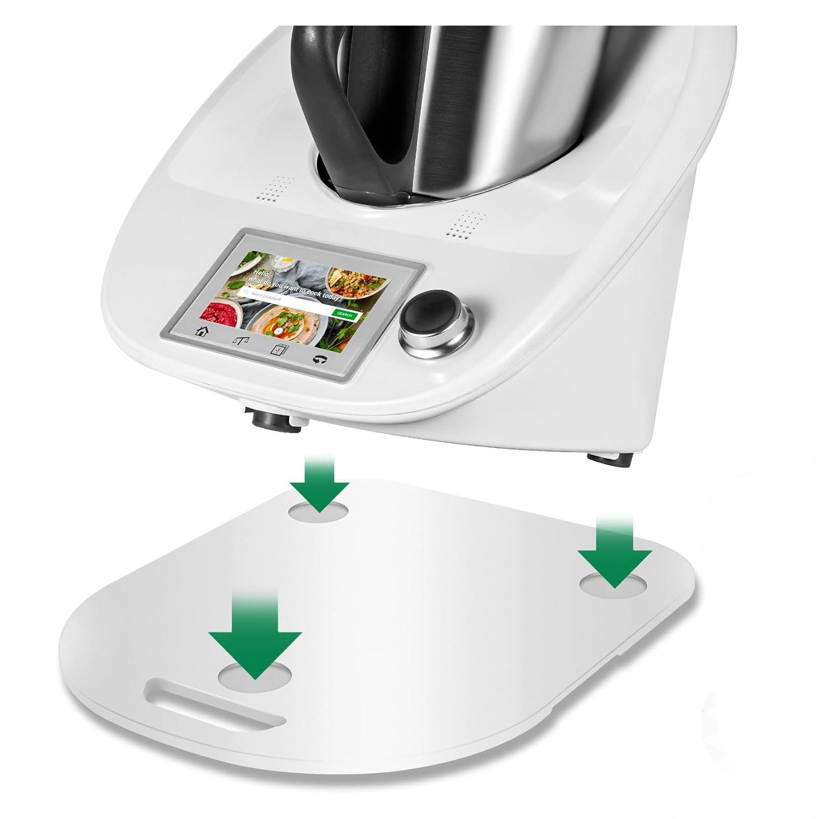 Coonoor Адаптер кухонного комбайна Acryl Gleittafel, geeignet für Thermomix TM6 TM5, Zubehör für Küchenmaschinen, Schnellbewegungs-Unterlage
