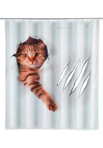 WENKO Duschvorhang »Cute Cat« Breite 180 cm ...