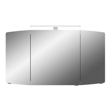 Lomadox Spiegelschrank CERVIA-66 Badezimmer 120cm inkl. LED-Beleuchtung, in weiß, B/H/T: 120/67/17 cm