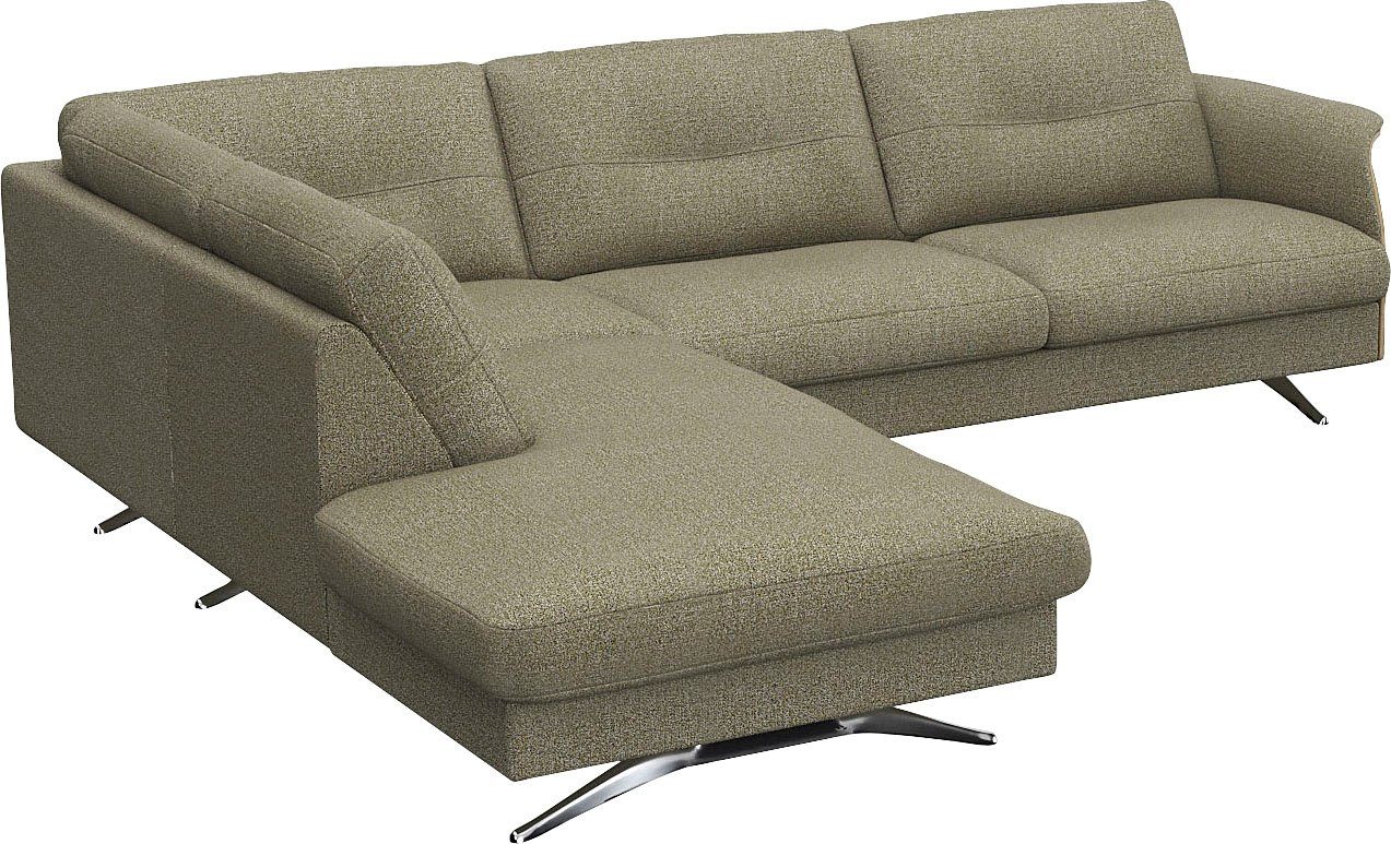 FLEXLUX Ecksofa Glow, super bequem durch hochwertigem Sitzaufbau mit Federkern, L-Form, Skandinavisches Design, In hochwertiger Verarbeitung