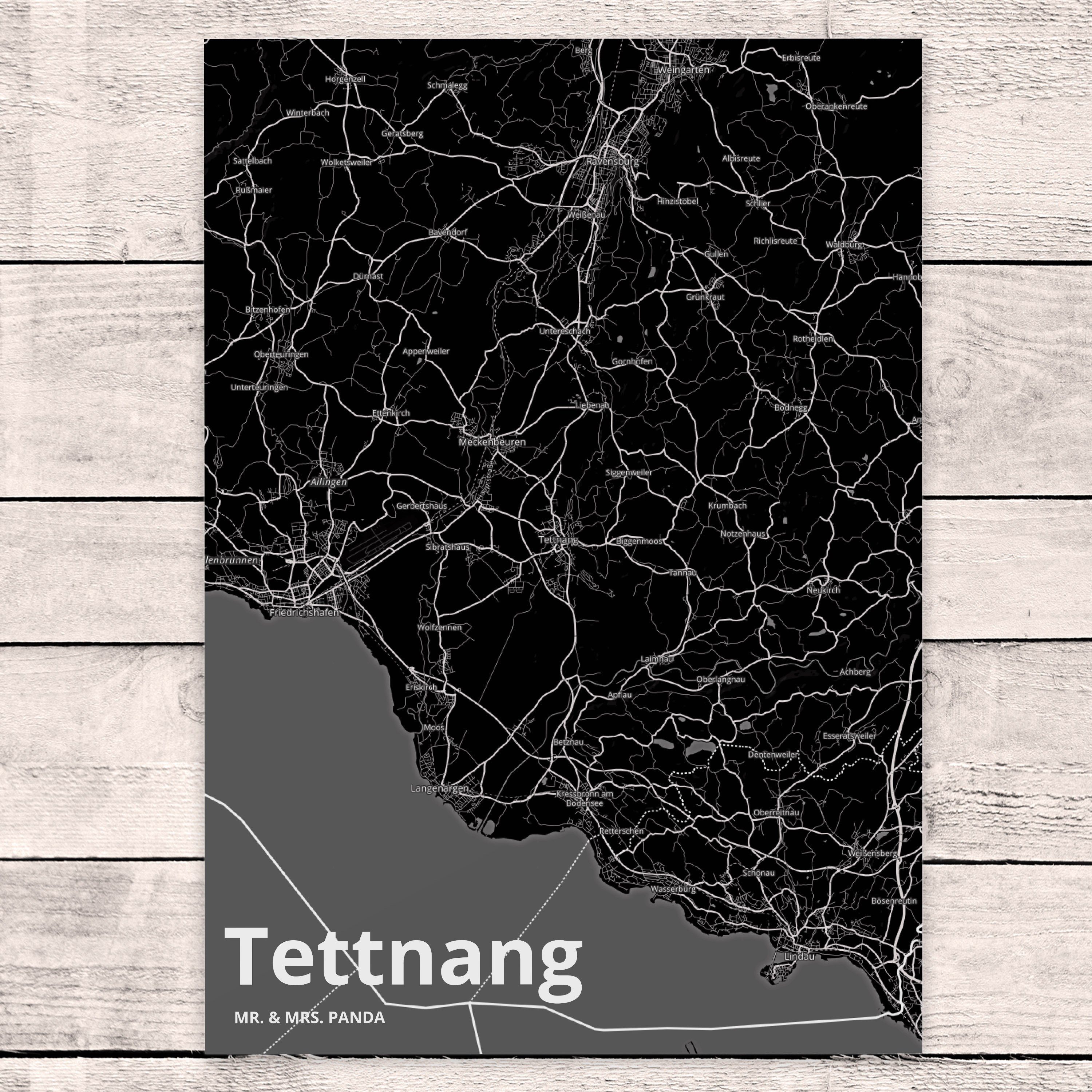 - Ma Postkarte Mrs. Mr. Städte, Stadt Dorf Tettnang Einladung, Panda Karte & Geschenk, Landkarte
