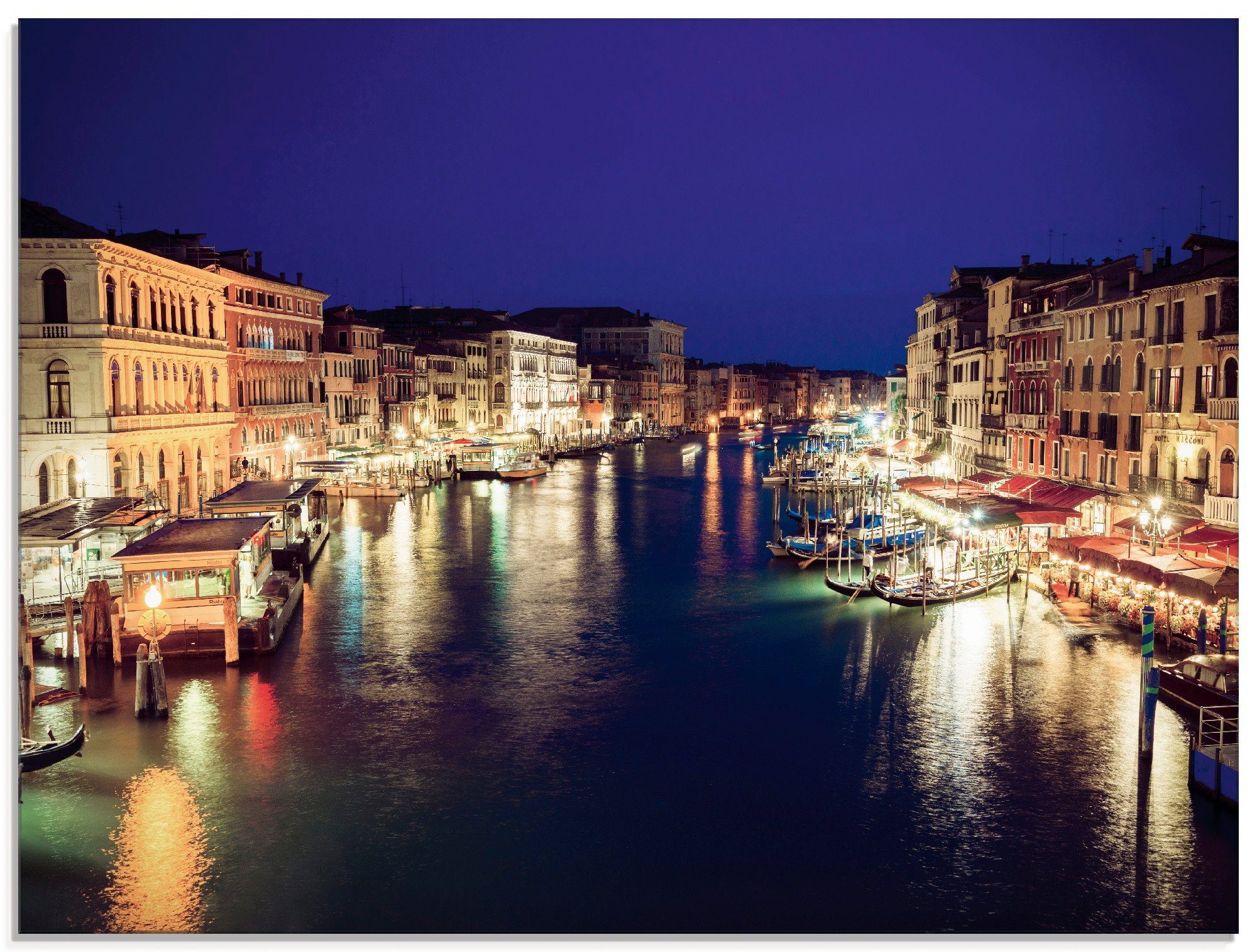 Artland Glasbild Venedig bei Nacht, Italien (1 St), in verschiedenen Größen | Poster