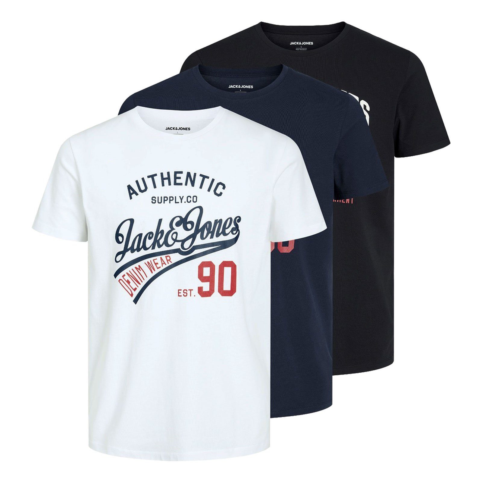 Jack & Jones T-Shirt 3er Pack günstig online kaufen