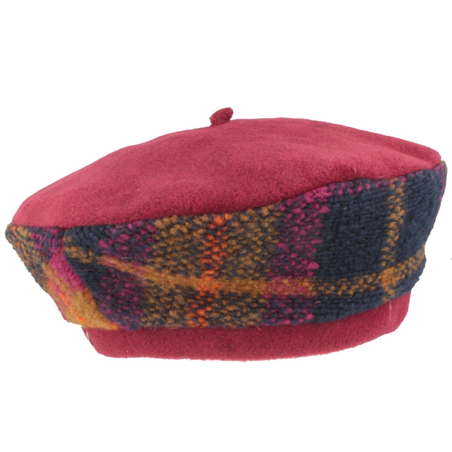 MtM Baskenmütze warme Fleece Winter-Baskenmütze mit Multicolor Wollstoff
