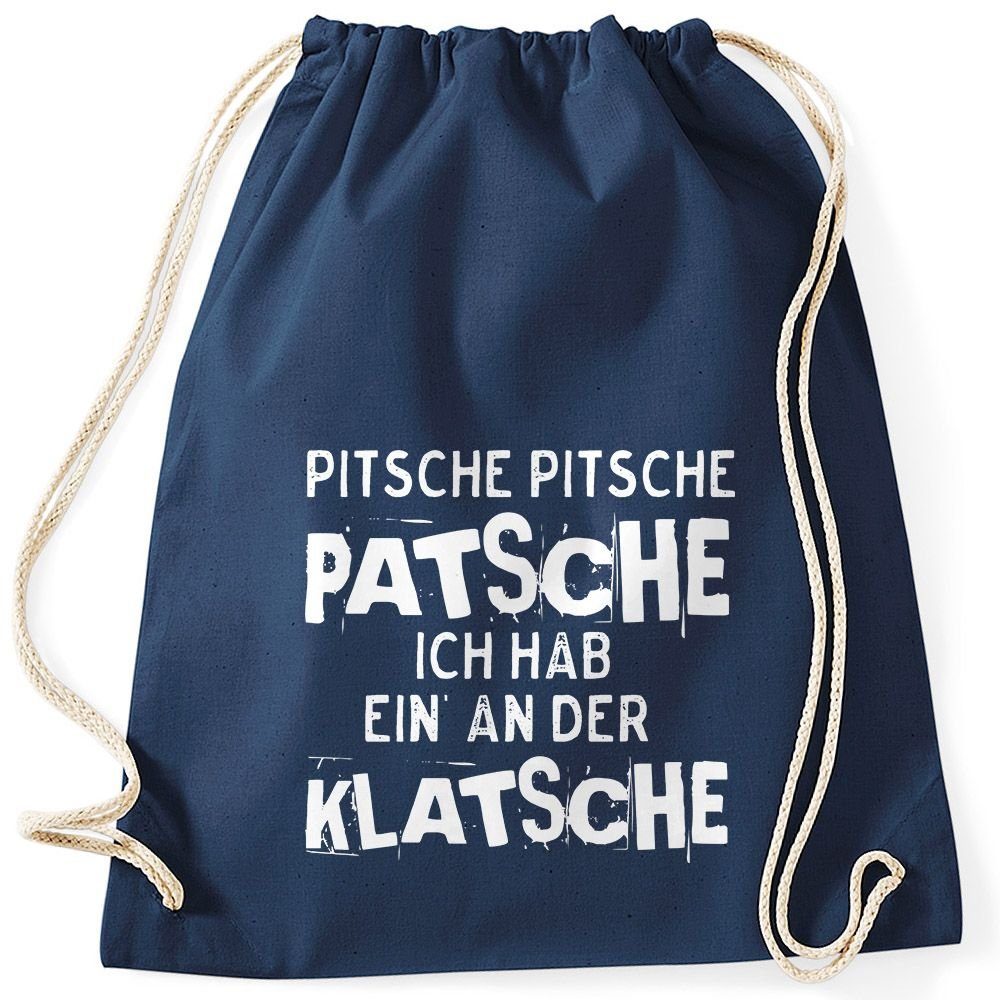 Turnbeutel Turnbeutel Spruch Pitsche Pitsche Patsche Ich hab einen an der Klatsche Gymsac Moonworks®