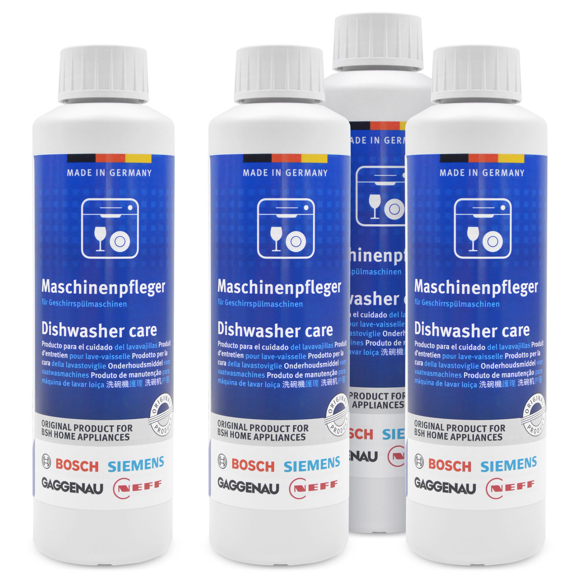 BOSCH 00311997 Set 4 x 250 ml Spülmaschinenpflege (Vorteilspack)