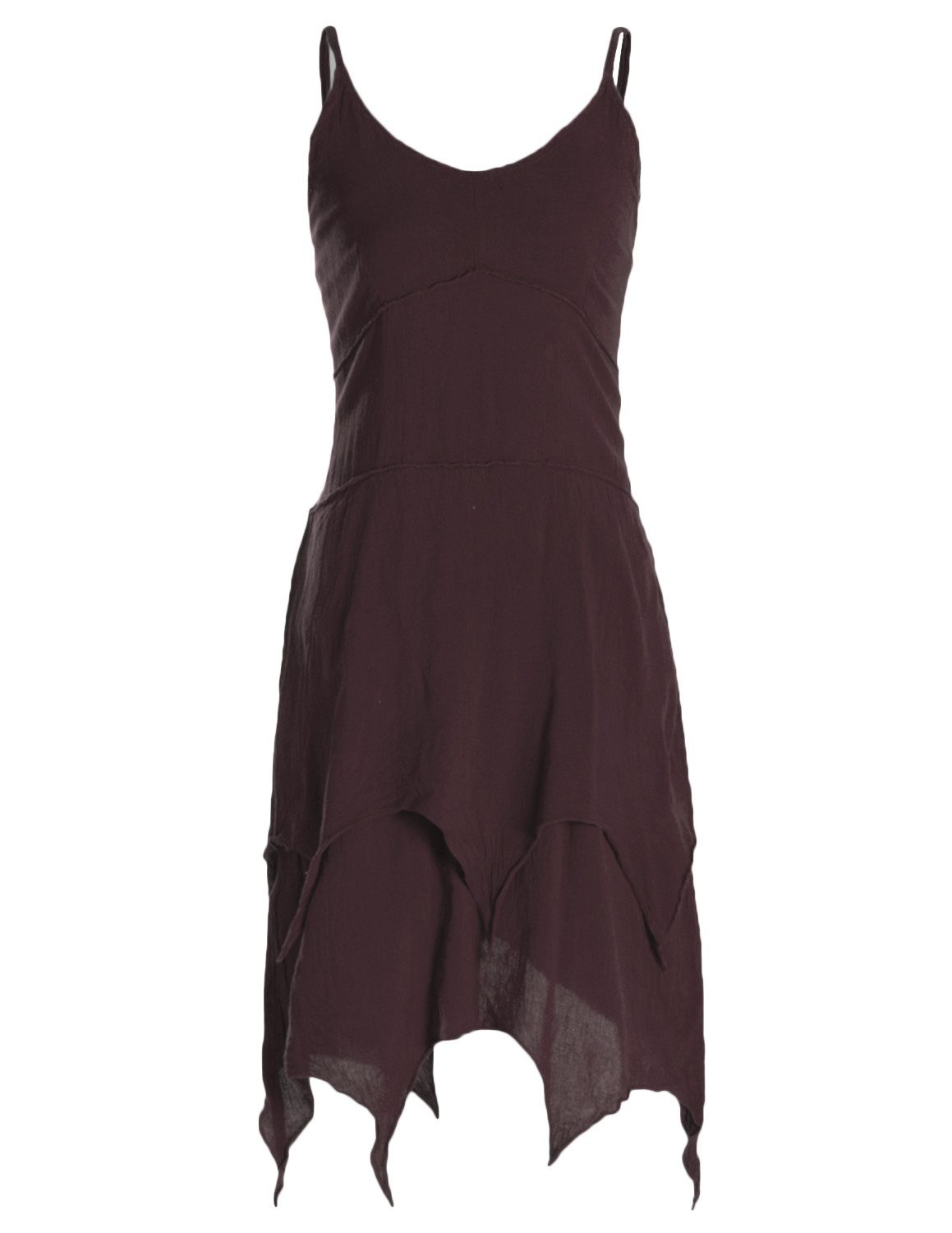 Vishes Zipfelkleid Sommerkleid Lagenlook Baumwolle Spaghettiträger Alternative Mode, Boho, Hippie, Ethno, Festival
