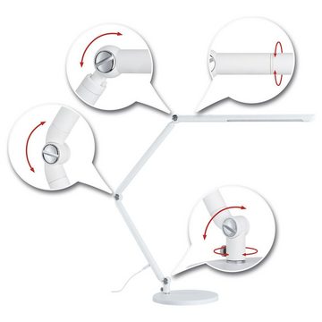 Paulmann LED Tischleuchte LED Tischleuchte Flexbar in Weiß 10,6W 700lm, keine Angabe, Leuchtmittel enthalten: Ja, fest verbaut, LED, warmweiss, Tischleuchte, Nachttischlampe, Tischlampe