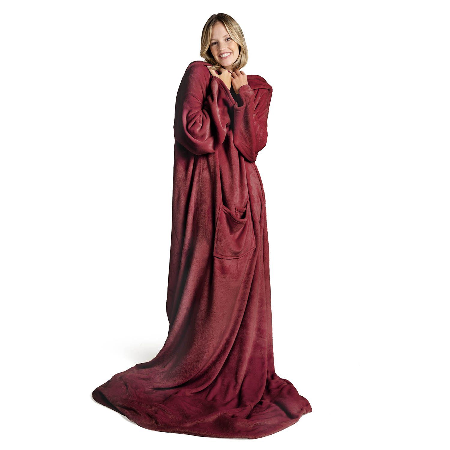 Wohndecke Ärmeldecke Unisex - Kuscheldecke flauschig mit Ärmeln, Blumtal, O günstig online kaufen