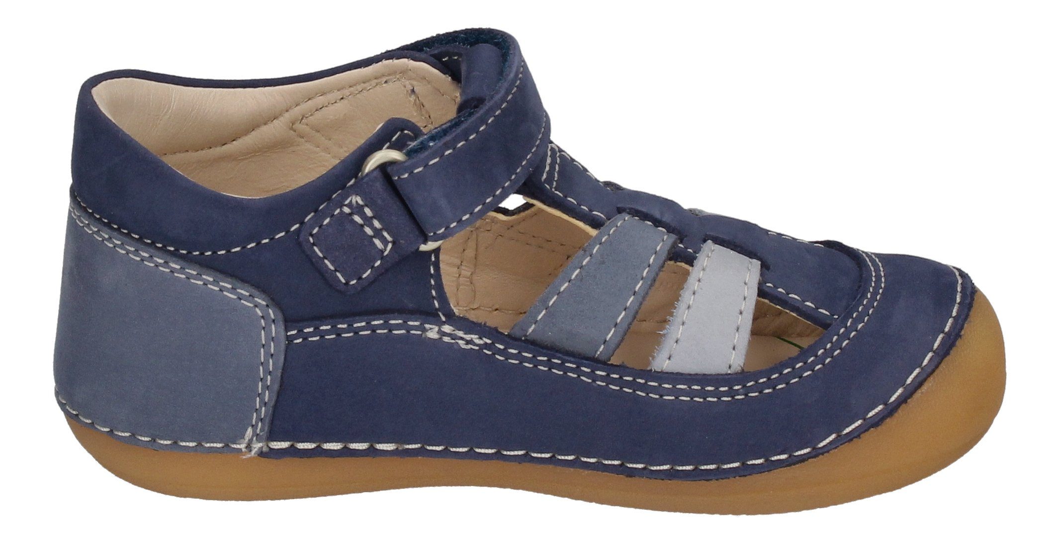 Schuhe Babyschuhe Jungen Kickers SUSHY 611086-10-53 Plateausandale Blau (Bleu Tricolore 53)