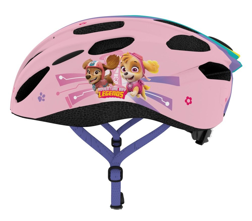 Seven Polska Kinderfahrradhelm "Paw Patrol Girls", PINK, M: 52-56cm, In-Mold-Tec, ab ca. 6 Jahre