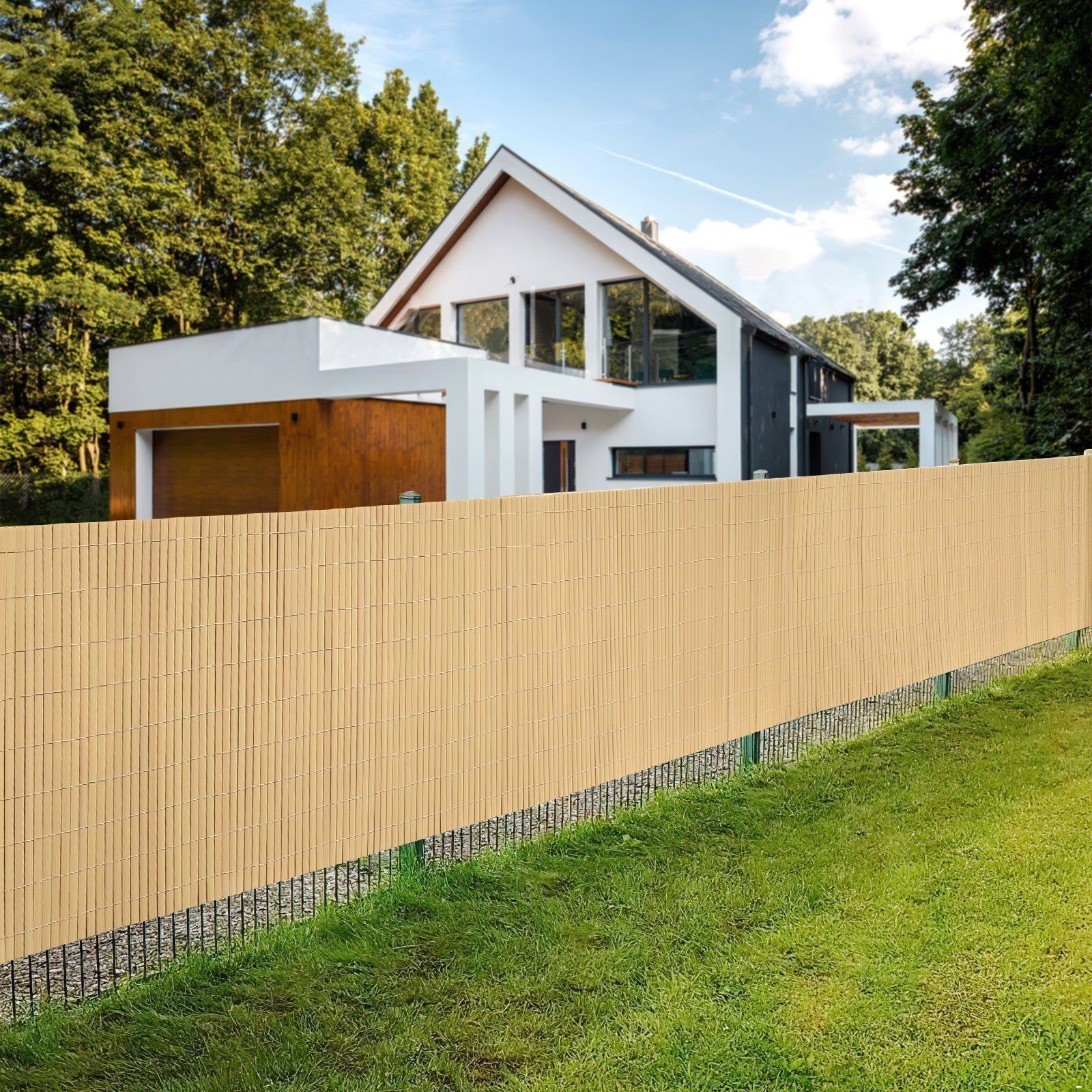 Sichtschutzzaun Doppellagig 1,2x15,2 M – UV-beständiger Balkon- & Gartenschutz Aus Polyethylen