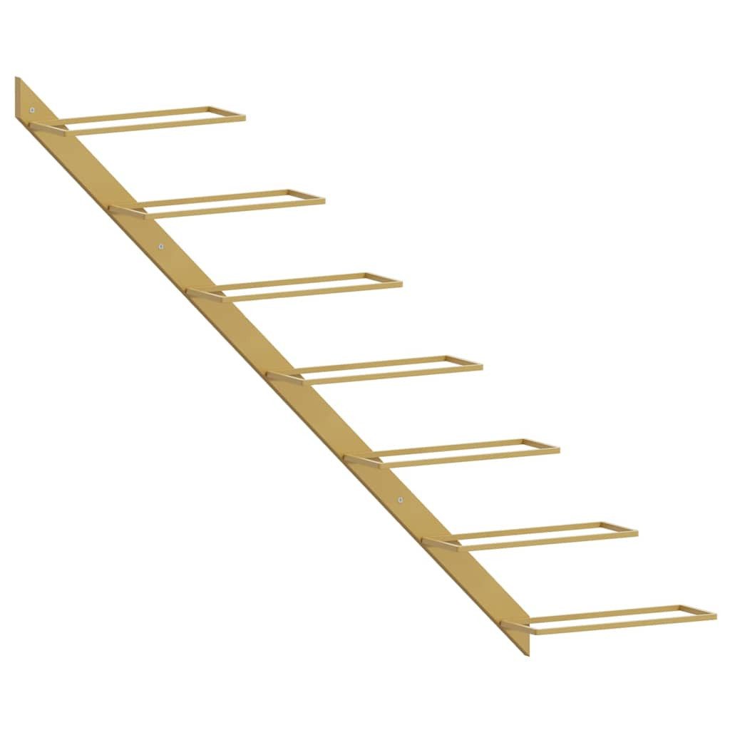 furnicato Weinregal Wand-Metall 88 x 8 x 72 cm Golden, 1-tlg.