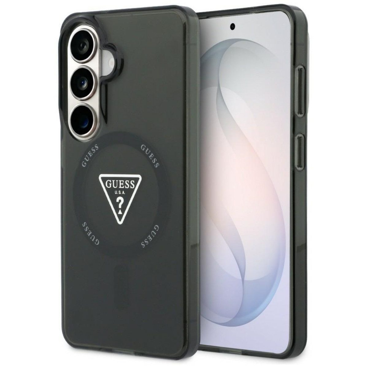 Guess Handyhülle IML Gradient luxuriöser Case für Samsung Galaxy S26 Schwarz Schutz 6,3 Zoll