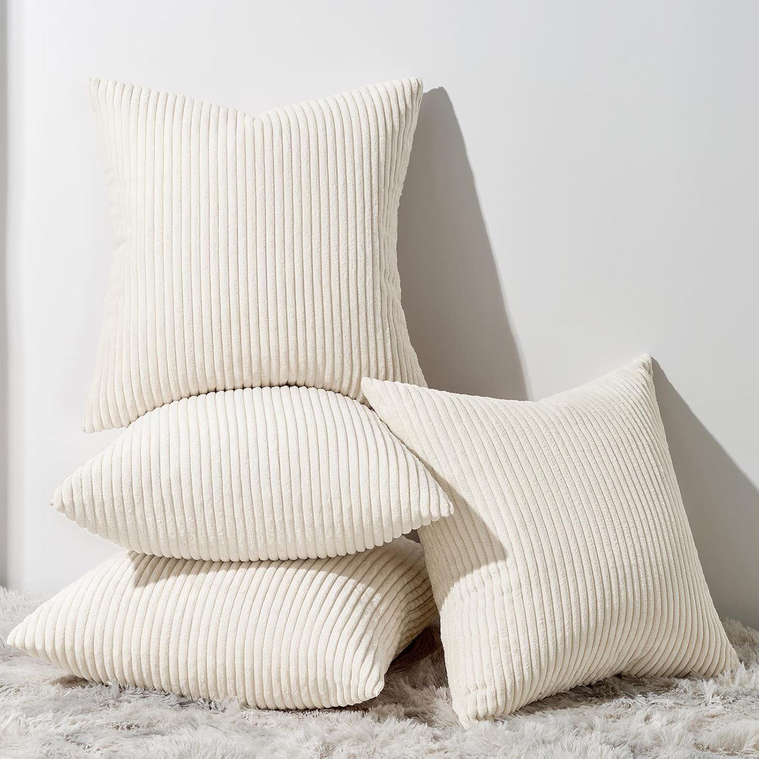 Topfinel Kissenbezüge 4er Set Kordsamt, flauschig günstig online kaufen
