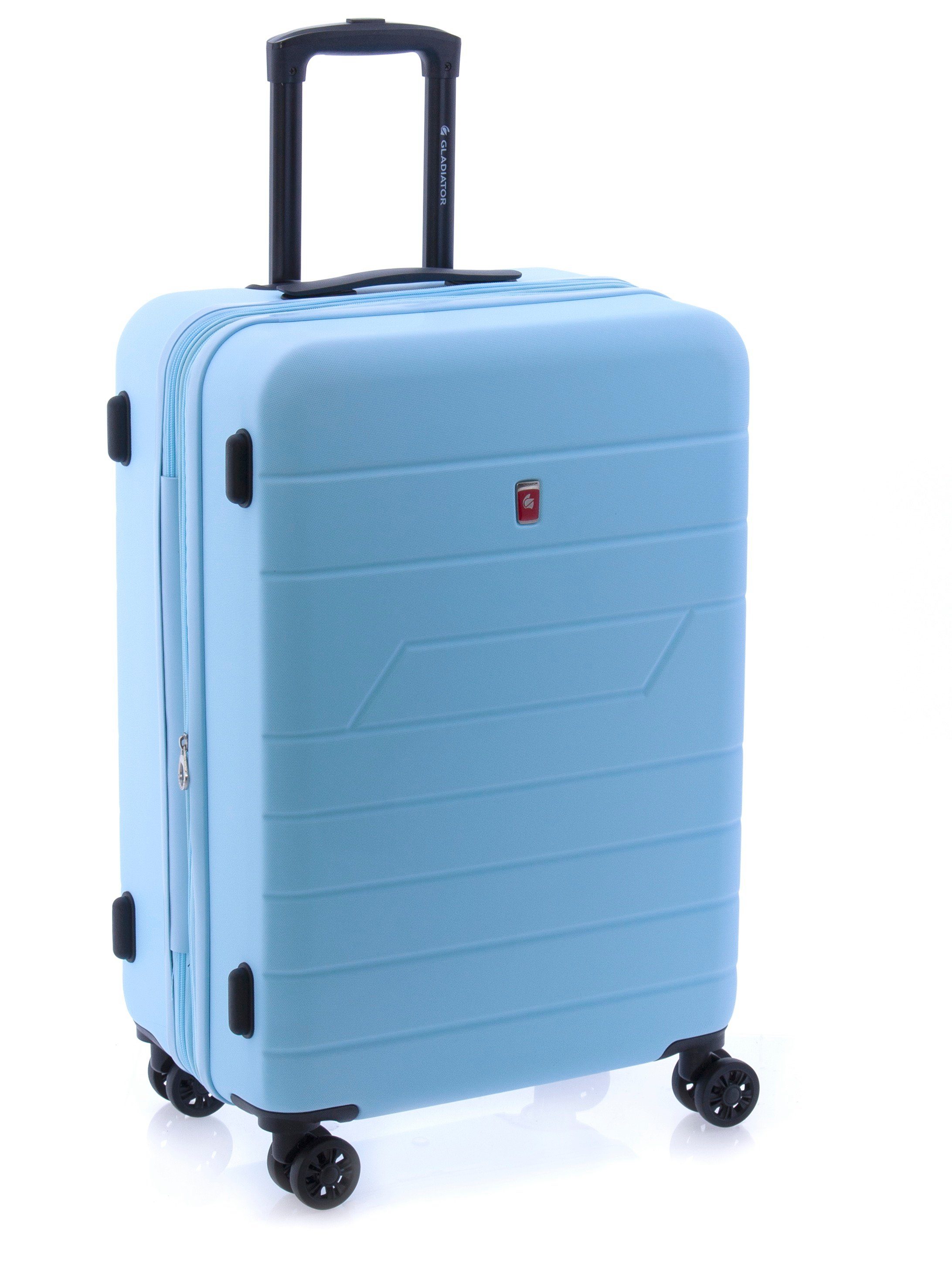 GLADIATOR Hartschalen-Trolley Koffer - 65 TSA, div.Farben Dehnfalte, 4 Volumen:72 cm, Rollen, Liter, hellblau