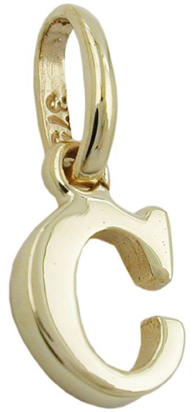 Buchstabenanhänger Anhänger Buchstabe C aus 375 Gold 8 x 5 mm