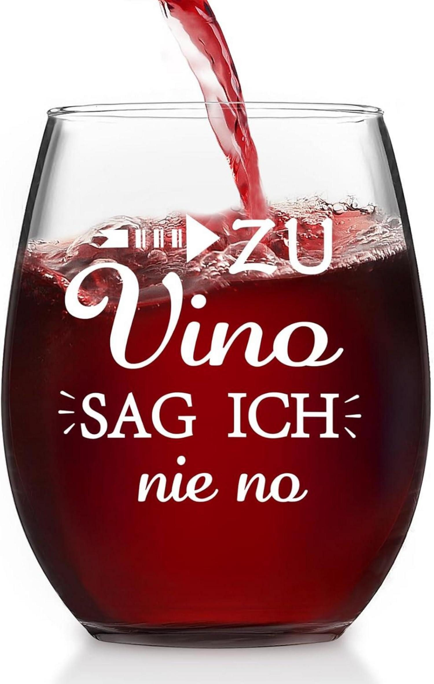 LuxusKollektion Weinglas Weinglas mit Gravur - Lustiges Personalisiertes Geschenk für